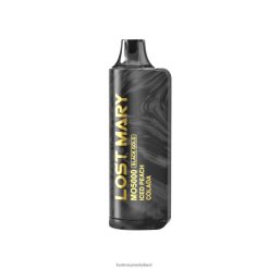 LOST MARY LOST MARY vape prijs - mo5000 zwart goud wegwerp 10ml ijskoude perzik colada 648LFV3