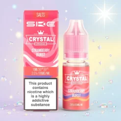 SKE Crystal Strawberry Burst Nic Salt E-Liquid - 10ml, 50/50, 10mg/20mg voor MTL